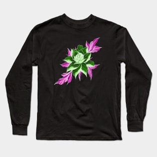 The Green Neon Peony Long Sleeve T-Shirt